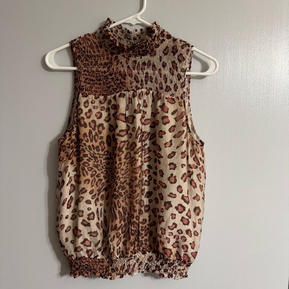 Ramy Brook New York Leopard Print Sleeveless Top Size Large - Picture 2 of 13